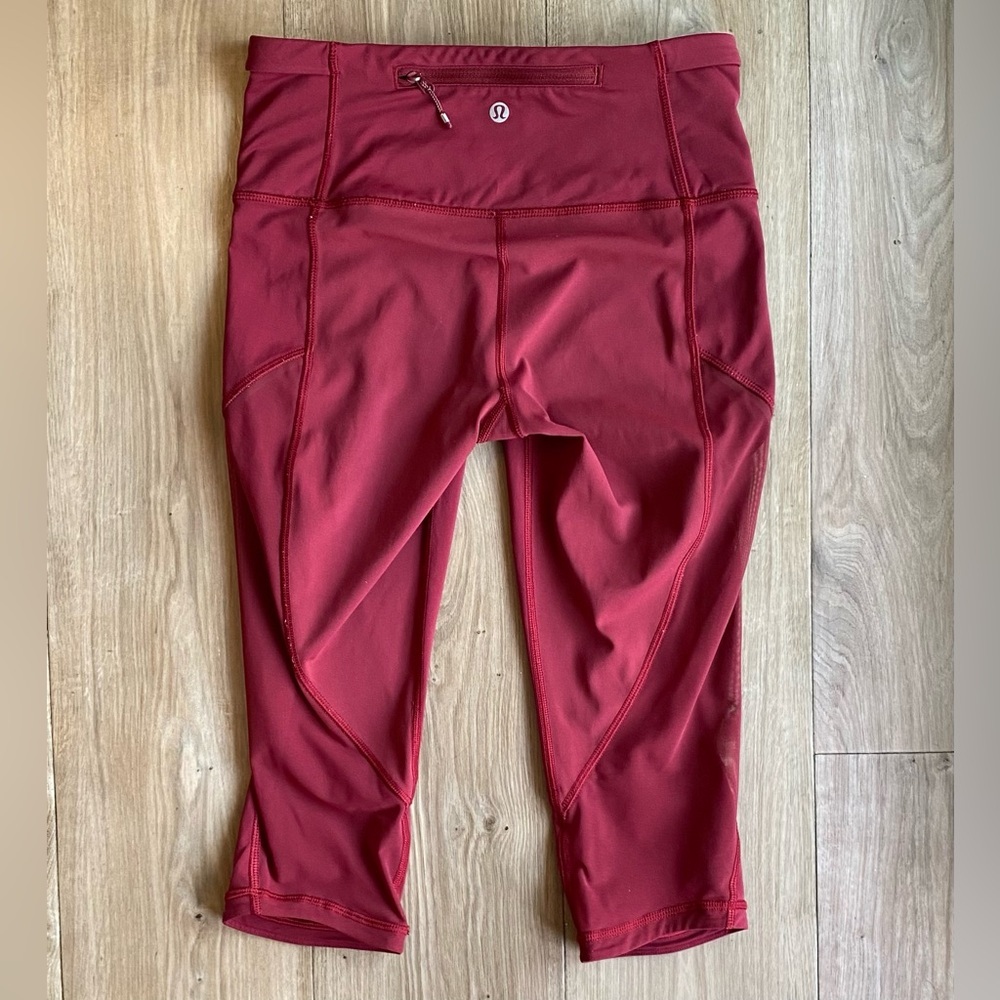 Lululemon Red Capri Leggings